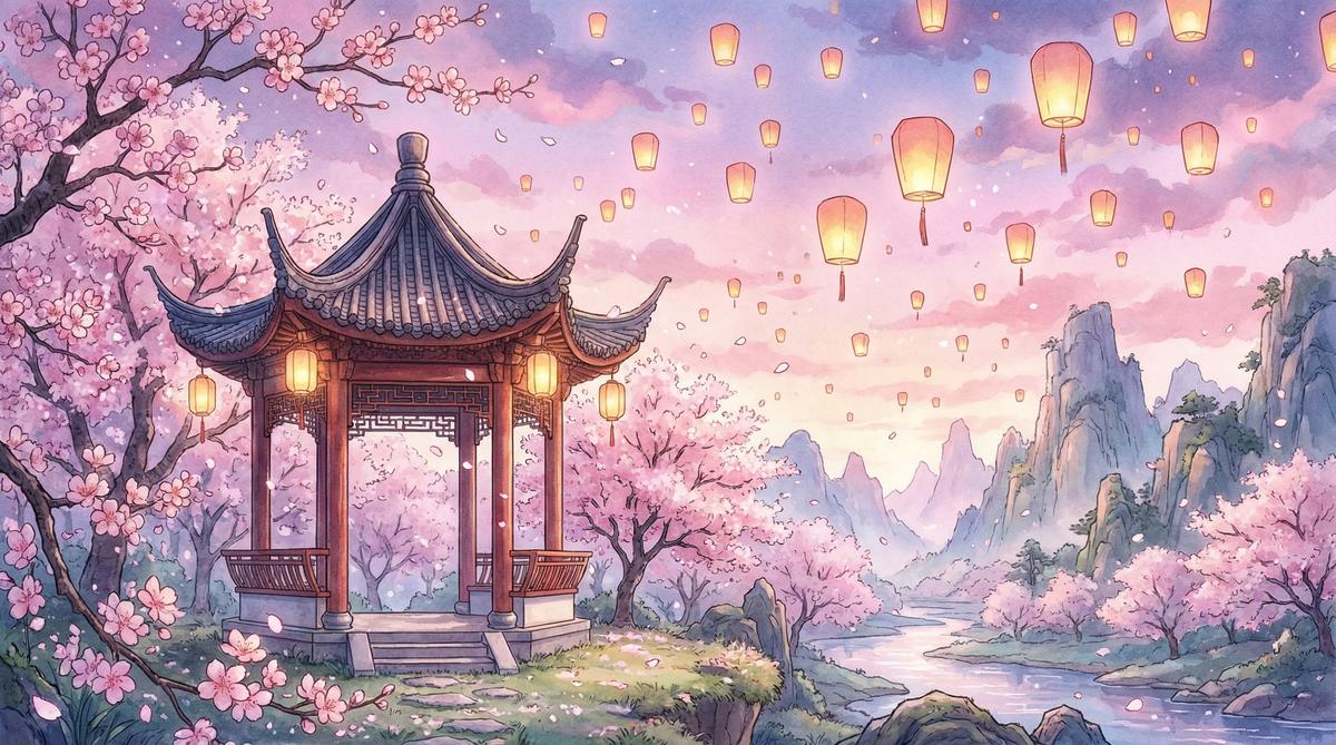 免费看片动漫-古风花园国风水墨动漫演示